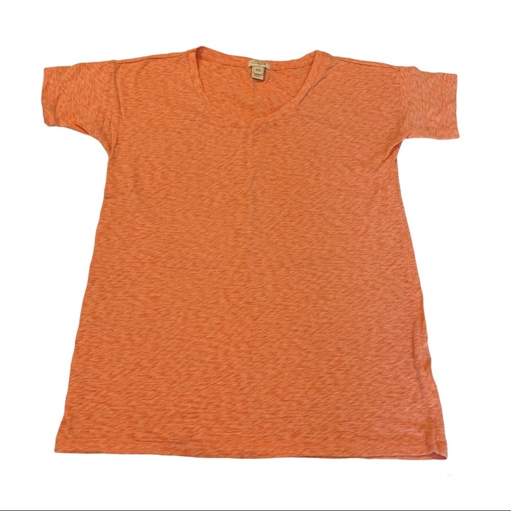 J.Crew Peach Round Neck Shirt Sleeve T-shirt, NWOT, Size XXS